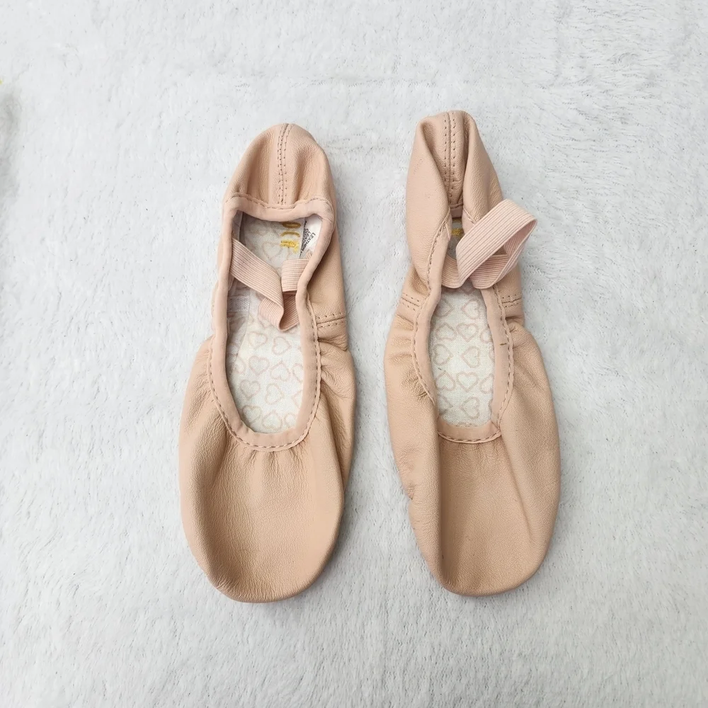 Bloch Ballet Soft Pink Leather Cotton Lining Slippers Size 3D